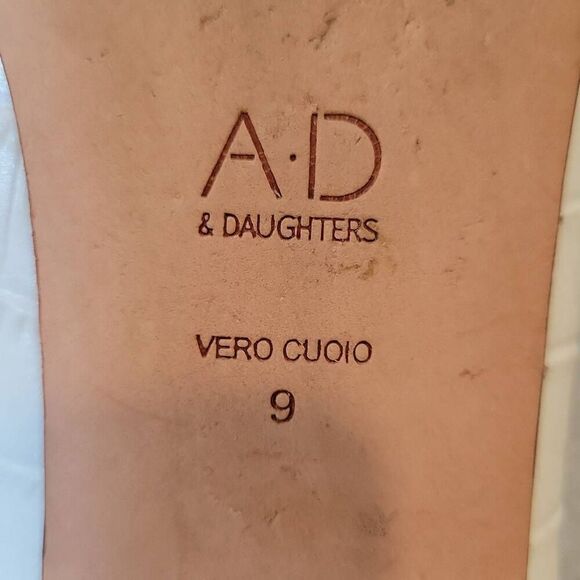 AD & DAUGHTERS Jemma Croc White Leather Flat Pointed Slip On Mule Shoes 9 - Picture 7 of 8